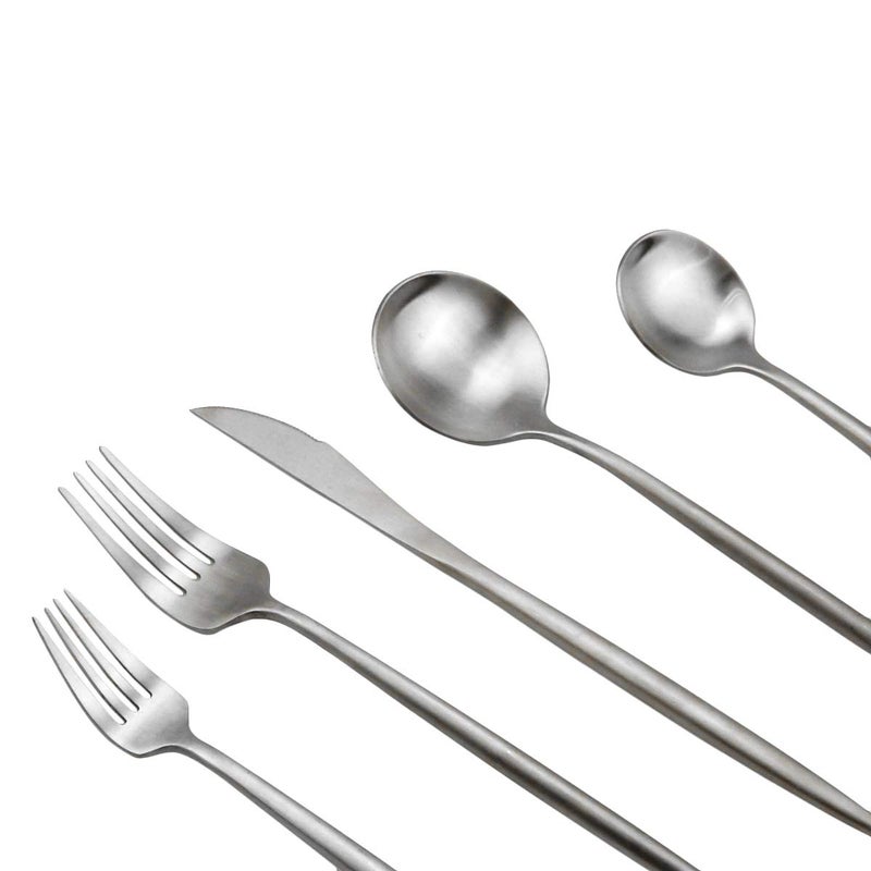 JASHII Luxury Flatware, Silverware Sets, 24-pieces Elegant Cute 18/10 Stainless Steel Silverware Set for Eating Home Kitchen Hotel Restaurant, Service Sets for 4 People, Dishwasher Safe - Image 2